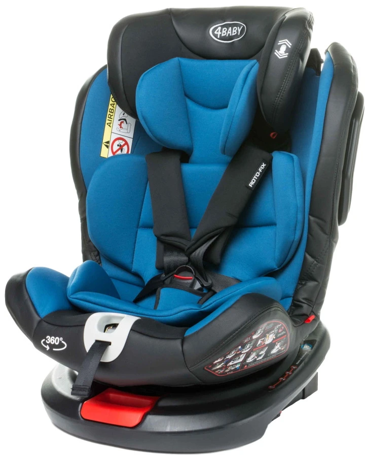 4Baby Roto-Fix Blue 360º 0-36 Kg Isofix Autostoel - Afbeelding 2