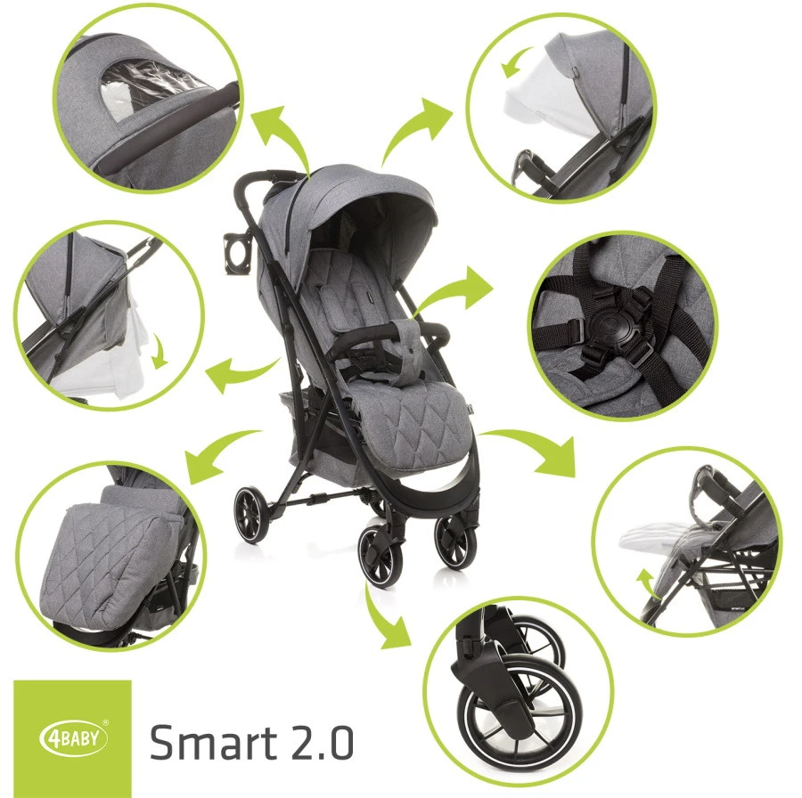 4Baby Smart 2.0 Beige Wandelwagen Incl. Beenkap - Afbeelding 11