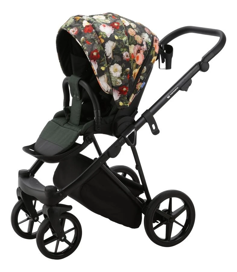 Adamex Porto Flowers Dark Green 2-in-1 Kinderwagen FL-6 - Afbeelding 5