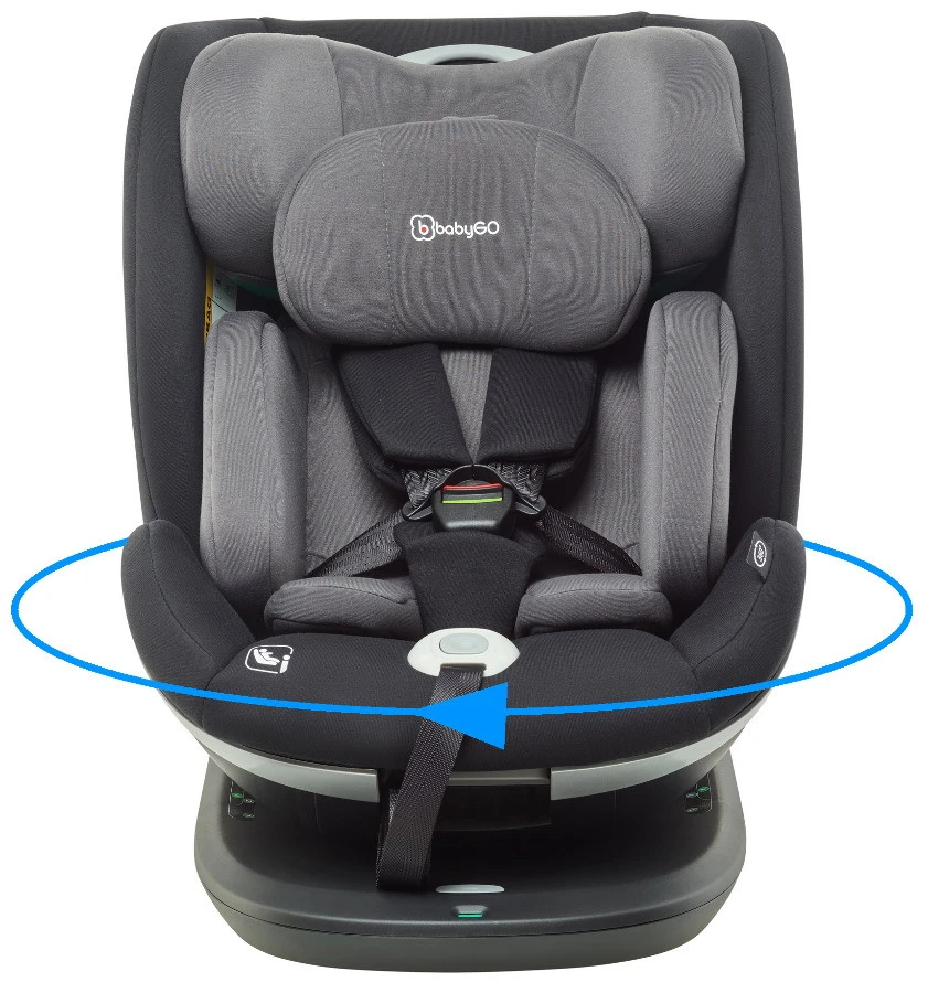 Babygo Grow Up Black I-Size 360° Autostoel 0-36 Kg 2801