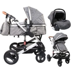 Cangaroo Gala Premium Stars 3-in-1 Combi Kinderwagen Incl. Autostoel