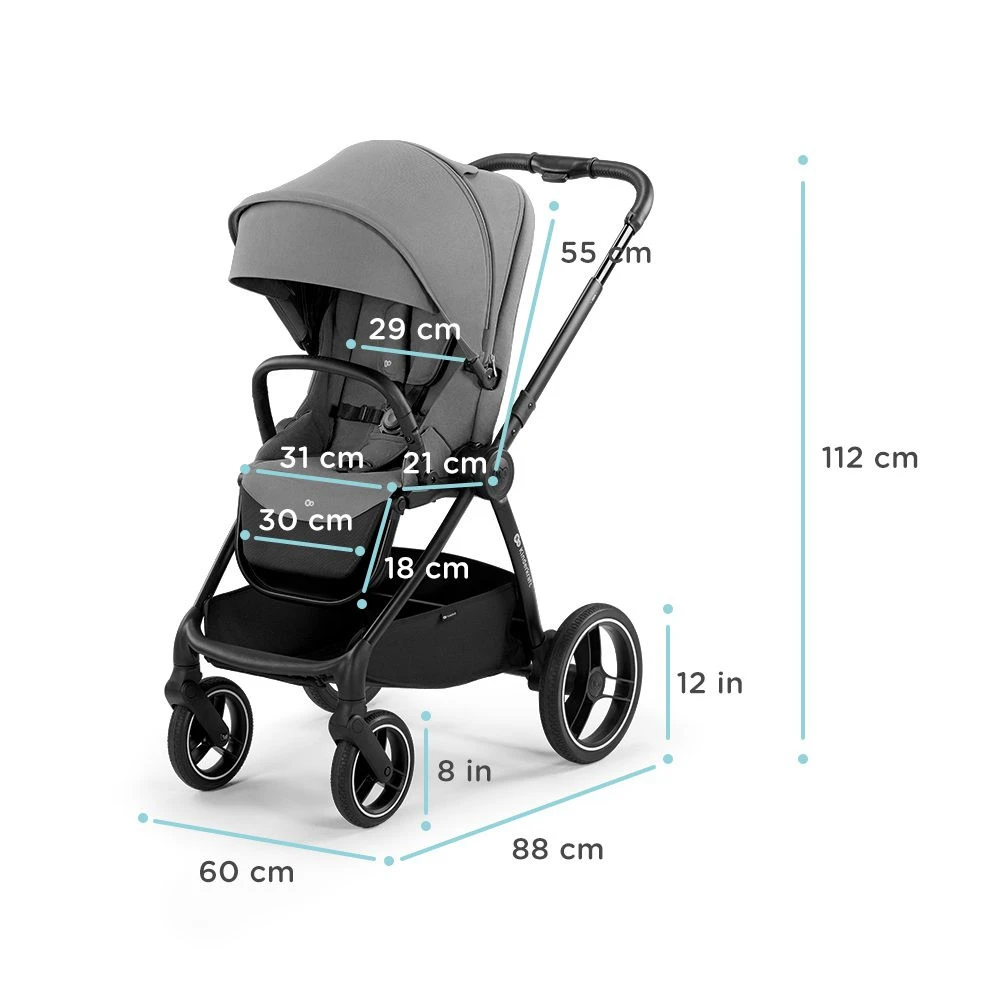 Kinderkraft Nea Deep Grey 2-in-1 Kinderwagen KSNEA000DGR2000 - Afbeelding 15