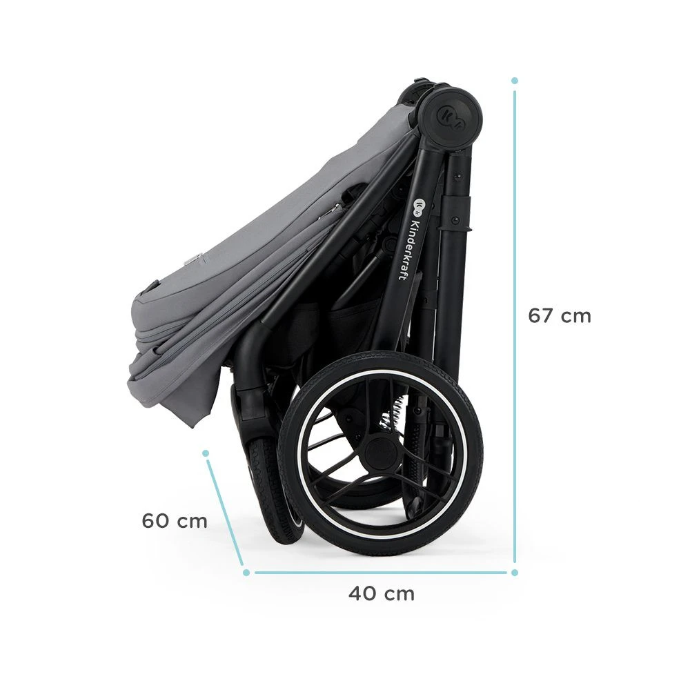 Kinderkraft Nea Deep Grey 2-in-1 Kinderwagen KSNEA000DGR2000 - Afbeelding 13