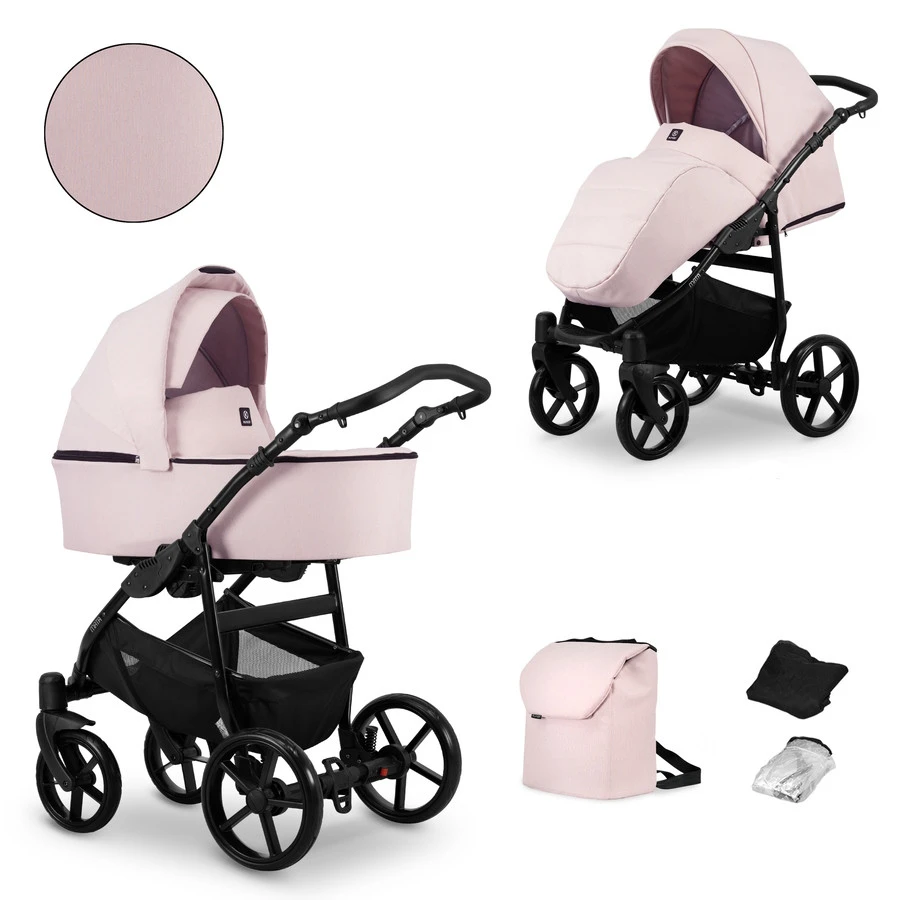 Kunert Mata Black Pink 2-in-1 Combi Kinderwagen MATA-06-BLACK - Afbeelding 5
