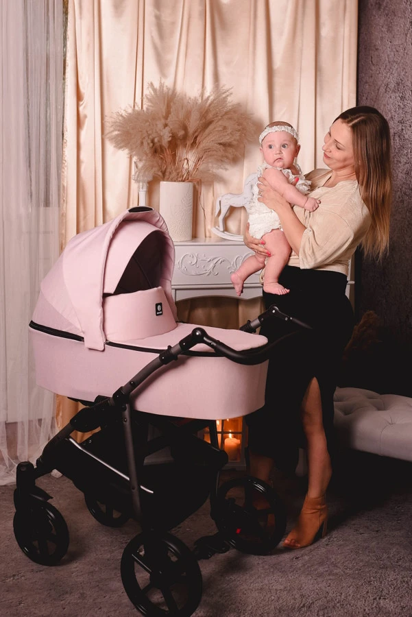 Kunert Mata Black Pink 2-in-1 Combi Kinderwagen MATA-06-BLACK - Afbeelding 14