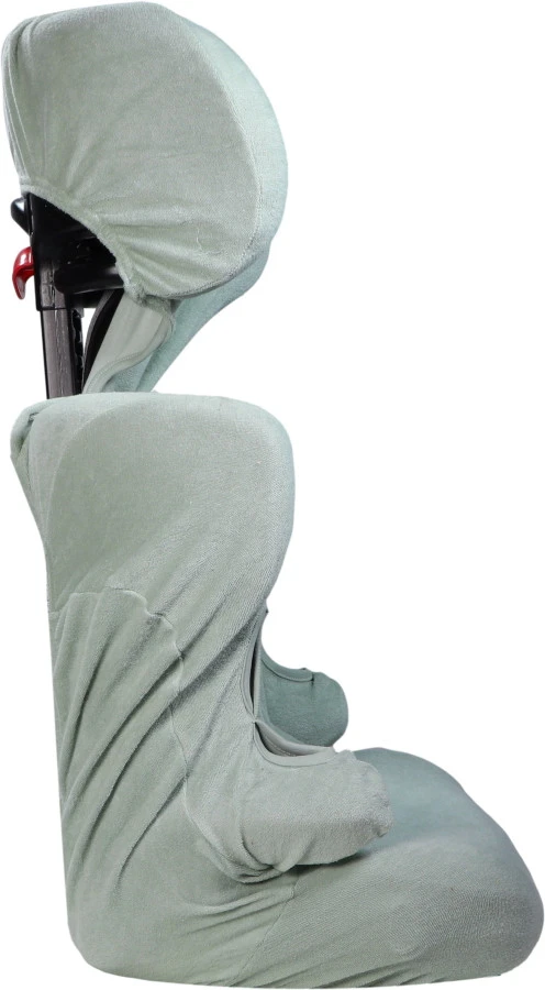 MamaLoes Badstof Stone Green Groep 2/3 Autostoelhoes ML6487 - Afbeelding 2