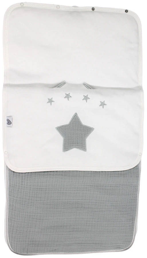 Petit Villain Hydrofiel Grijs Universele Autostoel Voetenzak - Afbeelding 2